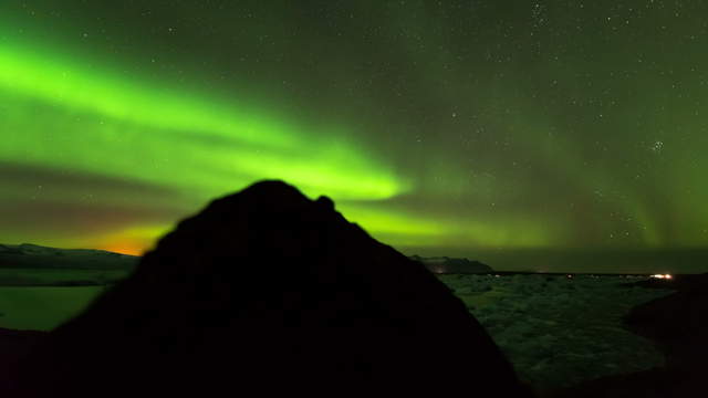 6K Northern Lights Time Lapse Footage Clip