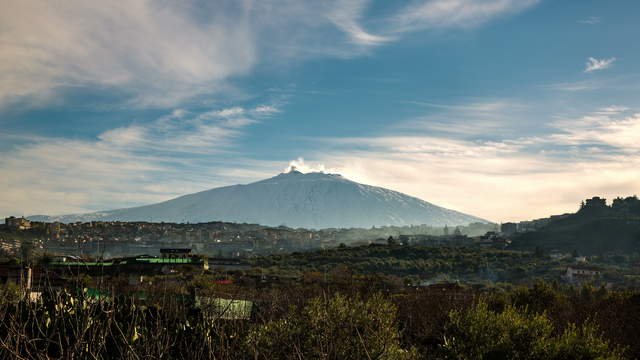 Sicily - Wide-Angle, Time-lapse of Mt. Etna