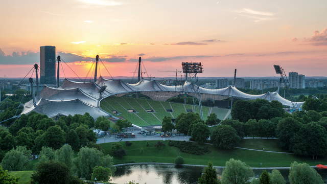 Sunset Olympic Stadion Munich