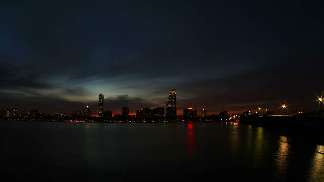 Boston Skyline Sunrise Wide-Angle