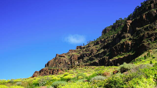 Mountain With Clouds at Gran Canaria