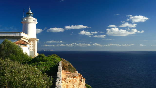 Lighthouse at Cap Blanc, Mallorca, Balearic Islands