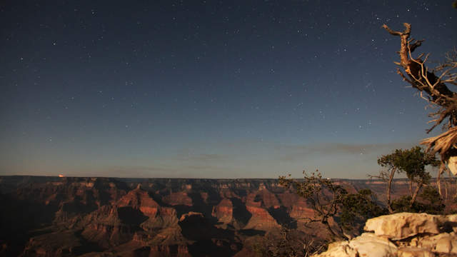 Grand Canyon in moonlight