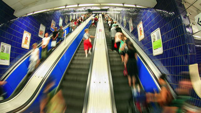 Escalator Subway Station