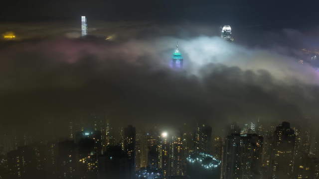 Sea of clouds in Hong Kong - 4K Timelapse City Footage Video