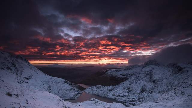 Wintry Sunrise From Snowdon