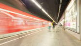 Time lapse clip - Munich Main Station Suburban Trains