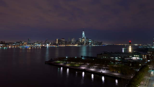 NYC Stock Footage Hudson Night to Day