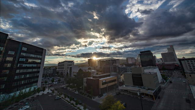 Sunset Over The City of Reno