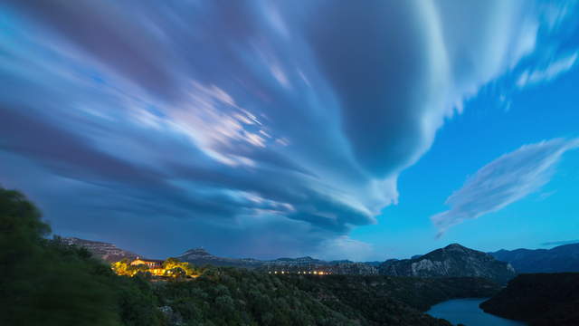 Night Clouds Hills Sardinia