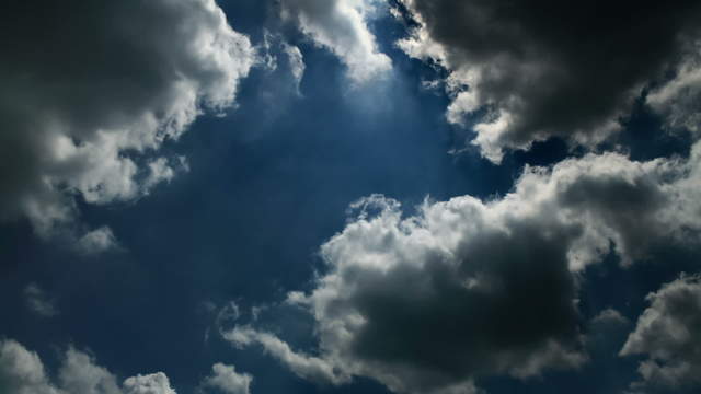 Cumulonimbus Clouds in Blue Sky