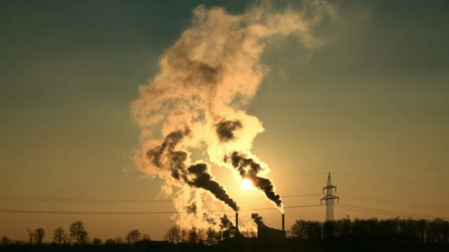 Sunset Smoking Stacks