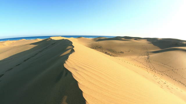 Dunes Pan Shot Sunset