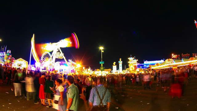 Crowds of People at the Wiesn