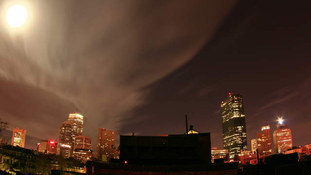 Boston Moonset