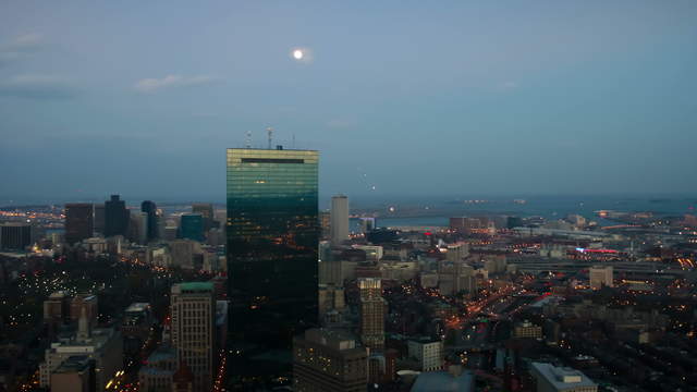 Boston Moonrise Fullmoon
