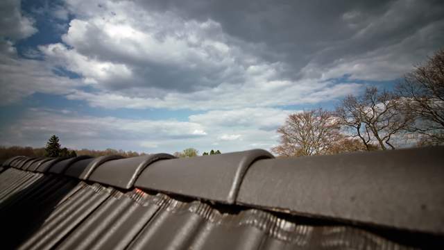 Clouds on a roof time lapse 4k