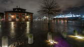 Time lapse clip - Storm Xaver floods the Port of Hamburg