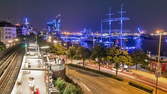 Time lapse clip - Port of Hamburg Blue Port Time Lapse