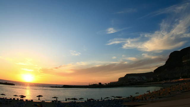 Gran Canaria Sunset at the Beach - Fisheye