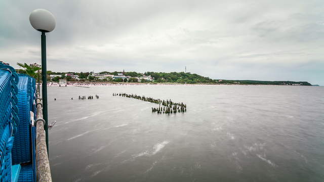 Coast of the Baltic Sea Panning Time Lapse at Day