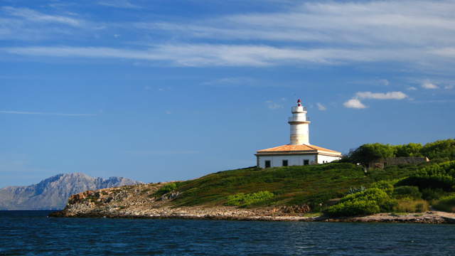 Alcanada Lighthouse, Alcudia, Mallorca, Baleares, Close-up