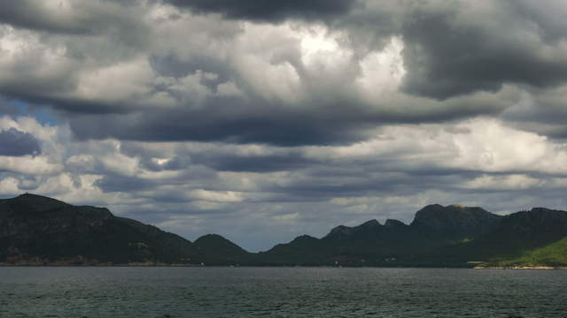 Ocean View with Brightening of the Mountains