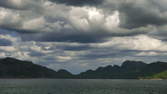 Time lapse clip - Ocean View with Brightening of the Mountains