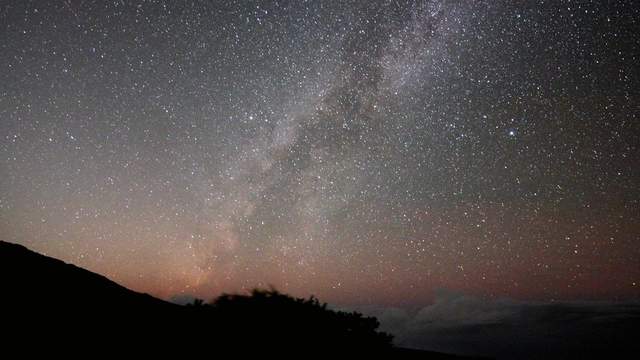 Milky Way over the clouds