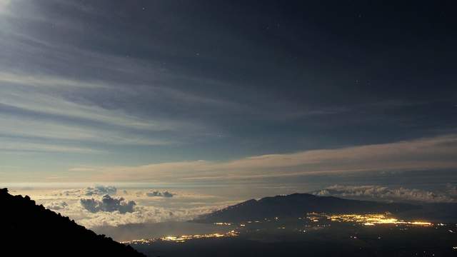 Haleakala moonset and sunrise