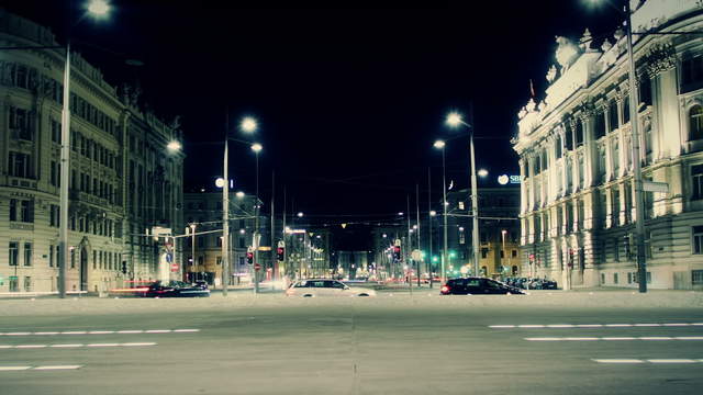 Schwarzenbergplatz Vienna traffic – tracking shot