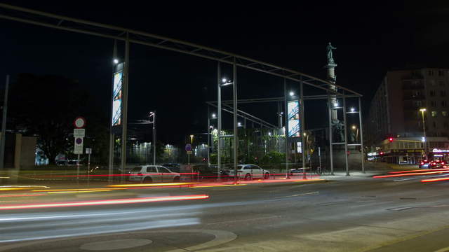 Hyperlapse at the Praterstern Vienna overlooking the Tegetthoff memorial – Hyperlapse