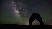 Time lapse clip - Milky Way Arches National Park