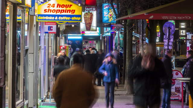 People at Hamburg Reeperbahn 