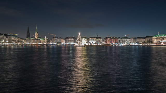 Christmas at Inner Alster in Hamburg