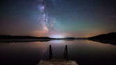 Time lapse clip - Milky Way Time Lapse at the Lake