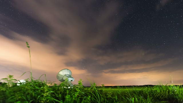 Night Photography with Satellite Dishes