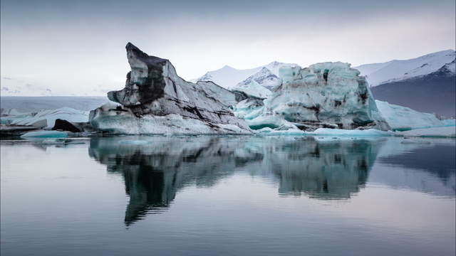 Floating Ice Jokulsarlon Glacial Lagoon, Iceland