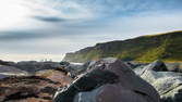 Time lapse clip - Iceland, Rocky Coast at Vík, 6K Time-Lapse Slider Shot