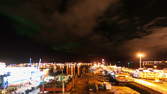 Time lapse clip - Aurora Borealis at the harbour of Reykjavík, Iceland