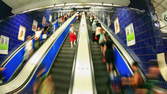 Time lapse clip - Escalator Subway Station