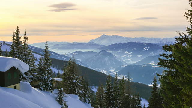 Panoramic View Alps with Lenticular Clouds