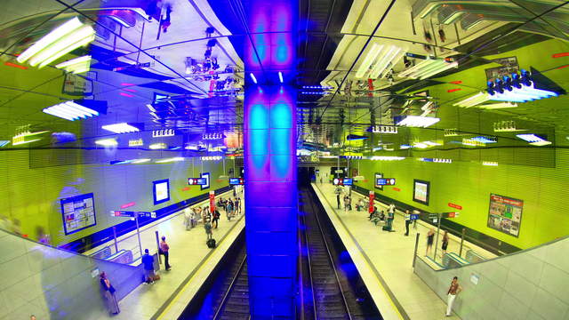 Futuristic Subway Station