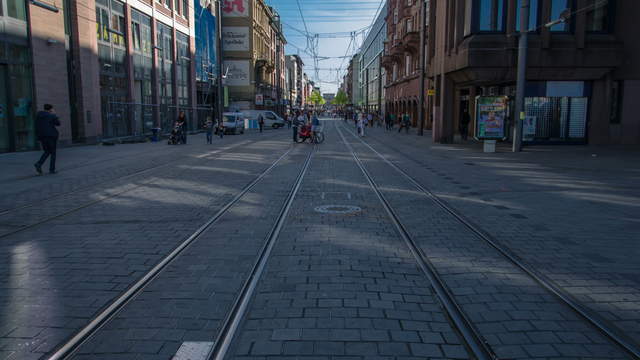 4 K Hyperlapse zOOm walk - Mannheim Palace 