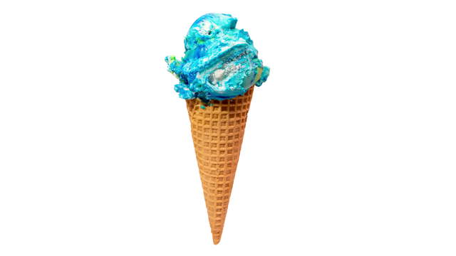 Blue Ice Cream Melting 6K Video