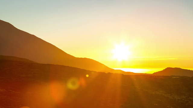 Tenerife Sunset Pan 6K Video Footage