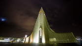 Time lapse clip - Hallgrimskirkja - John Lennon Memorial Light | UHD 6K