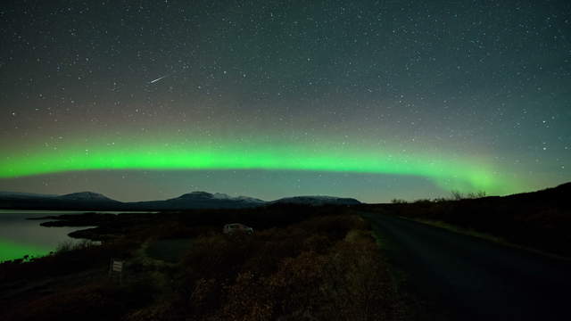 Northern Lights Time-Lapse Photography Vallarvegur