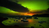 Time lapse clip - Aurora Borealis (Northern Lights) Time Lapse - Close-Up