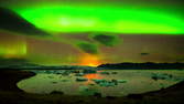 Time lapse clip - Aurora Borealis (Northern Lights) Time Lapse UHD 4K, 6K - Long Shot